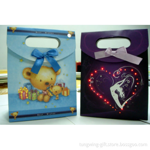Fiber Optics LED Flashing Gift Bag/Paper bag